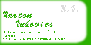 marton vukovics business card